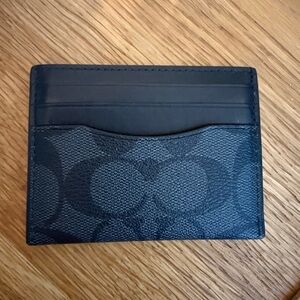 Coach Black Leather Card Holder
